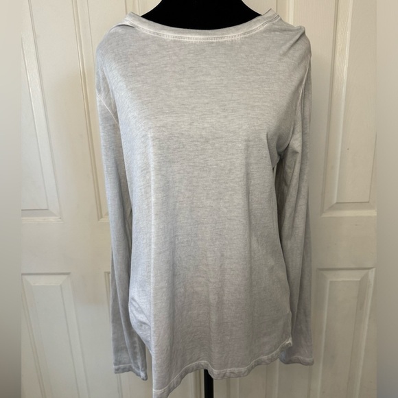 Cloth & Stone Womens Top M Open Back Tee Shirt Gray Long Sleeve Modal Cotton - Picture 2 of 8